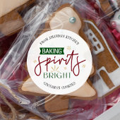 Baking Spirits Bright Holiday Home Baked Cookies Ronde Sticker