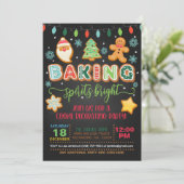 Baking Spirits Bright Invitation - Blk Kaart (Staand voorkant)