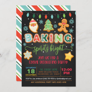 Baking Spirits Bright Invitation - Blk Kaart
