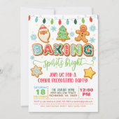 Baking Spirits Bright Invitation - White Kaart (Voorkant)
