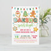 Baking Spirits Bright Invitation - White Kaart (Staand voorkant)
