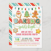 Baking Spirits Bright Invitation - White Kaart (Voorkant / Achterkant)