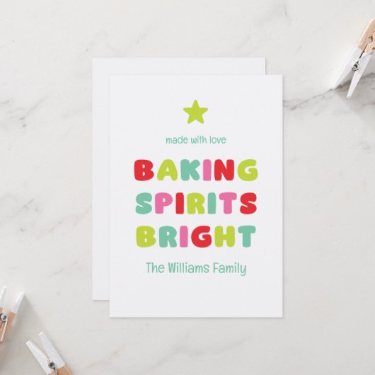 Baking Spirits Bright Kaart (Voorkant / Achterkant in situ)