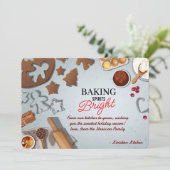 Baking Spirits Bright Kerst Koek Deeg Feestdagenkaart (Staand voorkant)