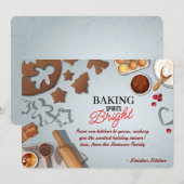 Baking Spirits Bright Kerst Koek Deeg Feestdagenkaart (Voorkant / Achterkant)