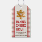 Baking Spirits Bright | Kerstkoekje gelegd Cadeaulabel (Voorkant)
