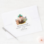 Baking Spirits Bright | Kerstvakantie Ronde Sticker (Envelop)