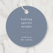 Baking Spirits Bright | Kinder foto van Blue Grey  Bedankjes Labels (Achterkant)
