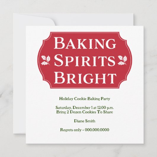 Baking Spirits Bright Koekje Kaart (Voorkant)