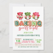 Baking Spirits Bright met Gnome Uitnodiging - WH  (Voorkant)