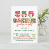 Baking Spirits Bright met Gnome Uitnodiging - WH  (Staand voorkant)