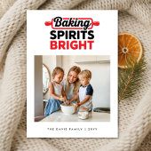 Baking Spirits Bright Modern Family-foto Feestdagenkaart