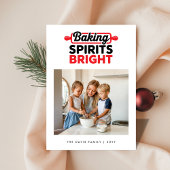 Baking Spirits Bright Modern Family-foto Feestdagenkaart