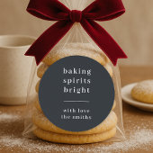 Baking Spirits Bright | Modern Stylish Trendy Fun Ronde Sticker