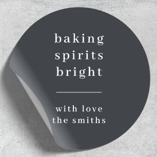 Baking Spirits Bright Modern Stylish Trendy Fun Ronde Sticker