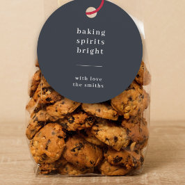 Baking Spirits Bright | Moderne Kinder foto met st Bedankjes Labels