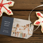 Baking Spirits Bright | Moderne Kinder foto met st Cadeaulabel