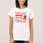 Baking Spirits Bright moderne Rode Kerstmis T-shirt (Voorkant)