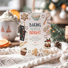 Baking Spirits Bright Niet-Foto Kerstkaart