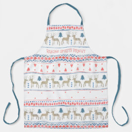 Baking Spirits Bright Nordic Rendier Fairisle Schort