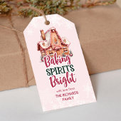 Baking Spirits Bright Pink Gingerbread House Favor Cadeaulabel