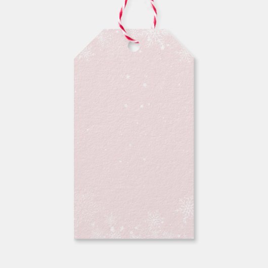 Baking Spirits Bright Pink Gingerbread House Favor Cadeaulabel (Achterkant)