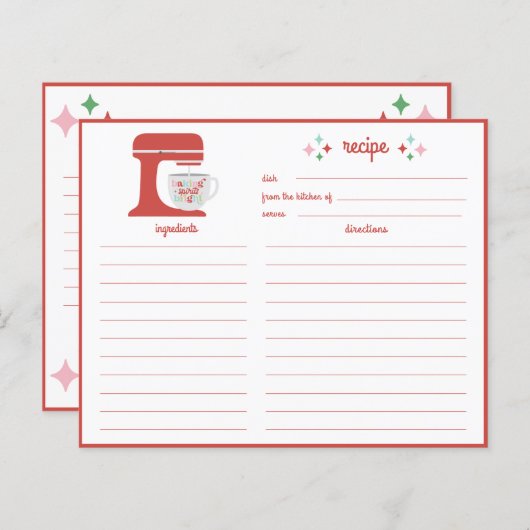 Baking Spirits Bright Recipe Kaart (Voorkant / Achterkant)