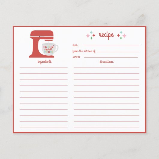 Baking Spirits Bright Recipe Kaart (Voorkant)