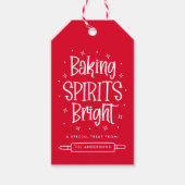 Baking Spirits Bright Red Specialized Holiday Cadeaulabel (Voorkant)