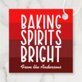 Baking Spirits Bright Red Striped Christmas  Bedankjes Labels (Achterkant)
