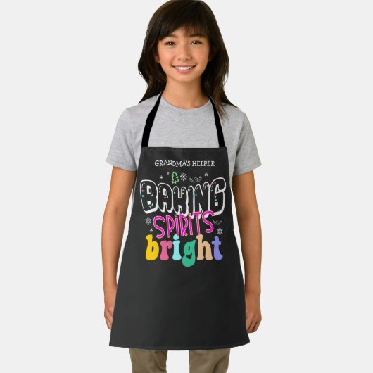Baking Spirits Bright Retro Keuken Vakantie Kinder Schort (Insitu)