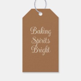 Baking Spirits Bright | Rijke gemberkoekbruin Cadeaulabel