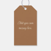 Baking Spirits Bright | Rijke gemberkoekbruin Cadeaulabel (Achterkant)