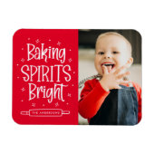 Baking Spirits Bright Rode Vakantiefoto Magneet (Horizontaal)