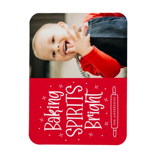 Baking Spirits Bright Rode Vakantiefoto Magneet (Verticaal)