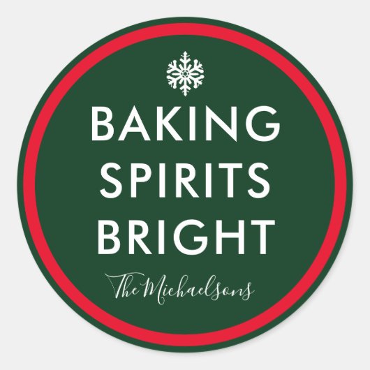 Baking Spirits Bright Ronde Sticker (Voorkant)