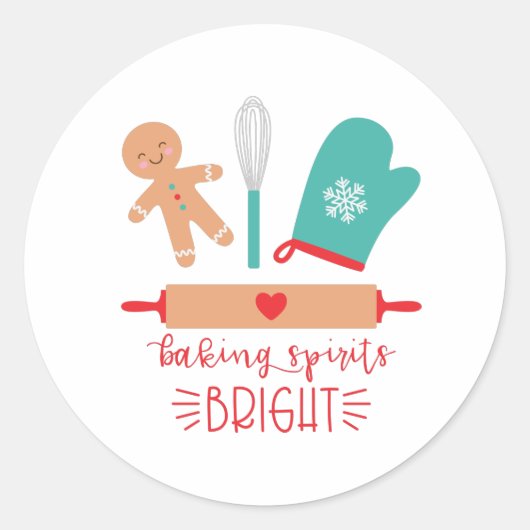 Baking Spirits Bright Ronde Sticker (Voorkant)