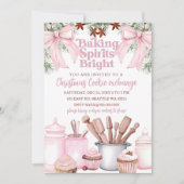 Baking Spirits Bright Roze Cookie Uitwisseling Kaart (Voorkant)