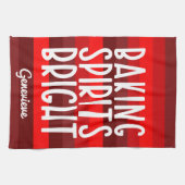 Baking Spirits Bright | Vakantie bakken op maat Theedoek (Horizontaal)