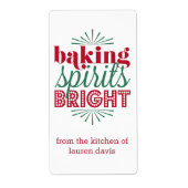 Baking Spirits Bright | Vakantirood en groen Etiket (Voorkant)
