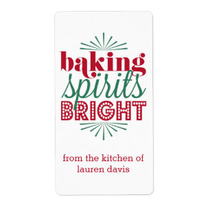 Baking Spirits Bright   Vakantirood en groen Etiket