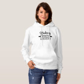 Baking Spirits Bright Zwart en Wit Kerstmis Hoodie (Voorkant volledig)