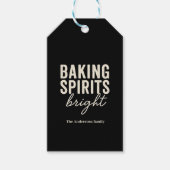 Baking Spirits Bright Zwarte Kerstmis Cadeaulabel (Voorkant)