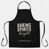 Baking Spirits Bright Zwarte Kerstmis Schort (Voorkant)