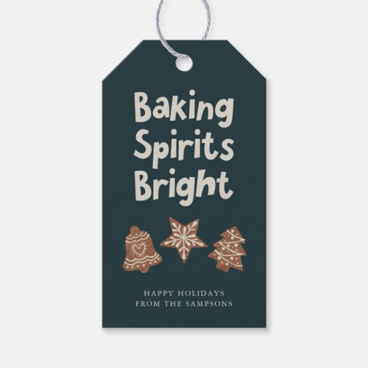 baking spirits | Cookie Exchange Party Cadeaulabel (Voorkant)