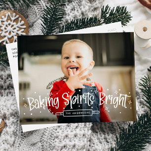 Baking spirits, foto feestdagenkaart