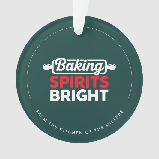 Baking Spirits Helder Kerst Acryl Ornament (voorkant)