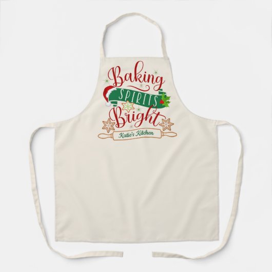 Baking Spirits Helder op maat voor Kerstmis Schort (Voorkant)