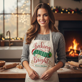 Baking Spirits Helder op maat voor Kerstmis Schort