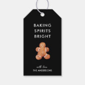 Baking Spirits Helder Zwart met Ginger Cookie Cadeaulabel (Voorkant)